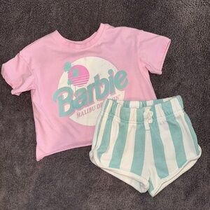 Cute little girls, Barbie two-piece set size 2T